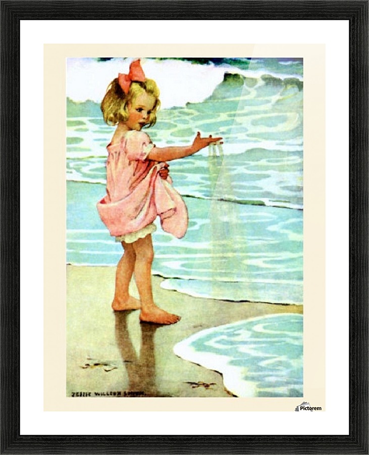 Girl at the sea Picture Frame print