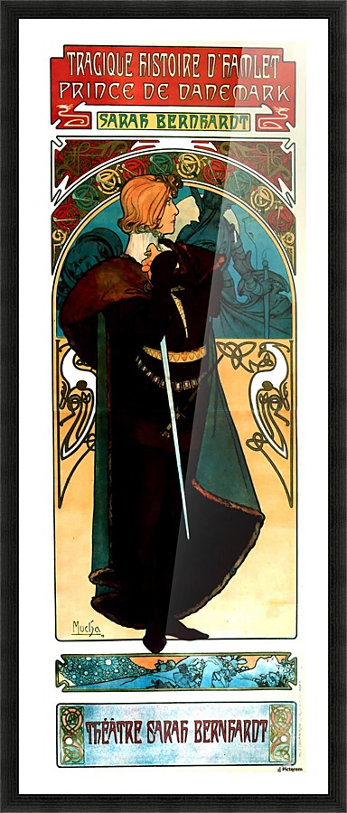 Sarah Bernhardt Hamlet Picture Frame print