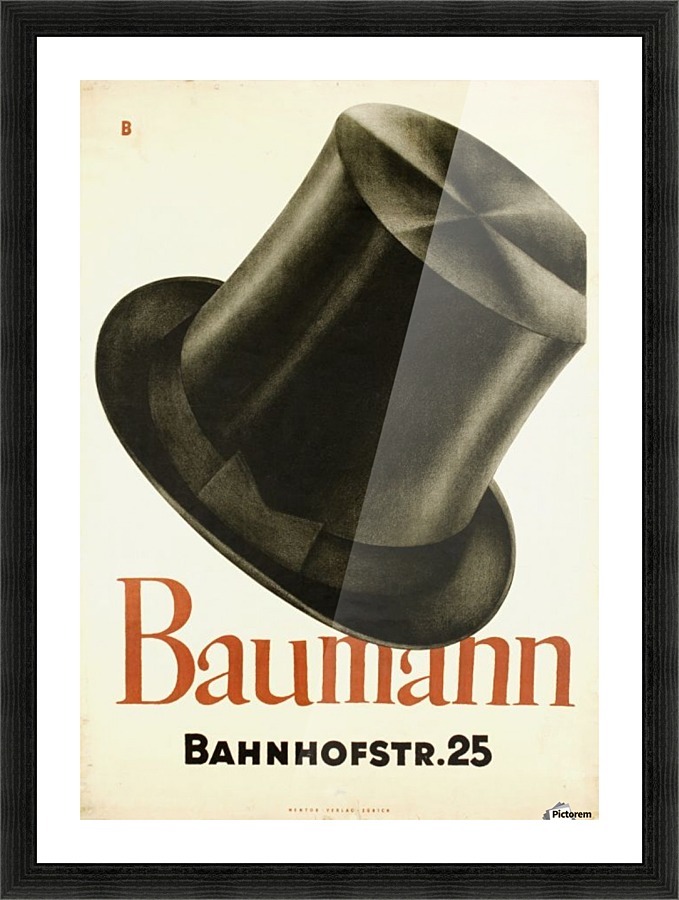 Bauman Hat Picture Frame print