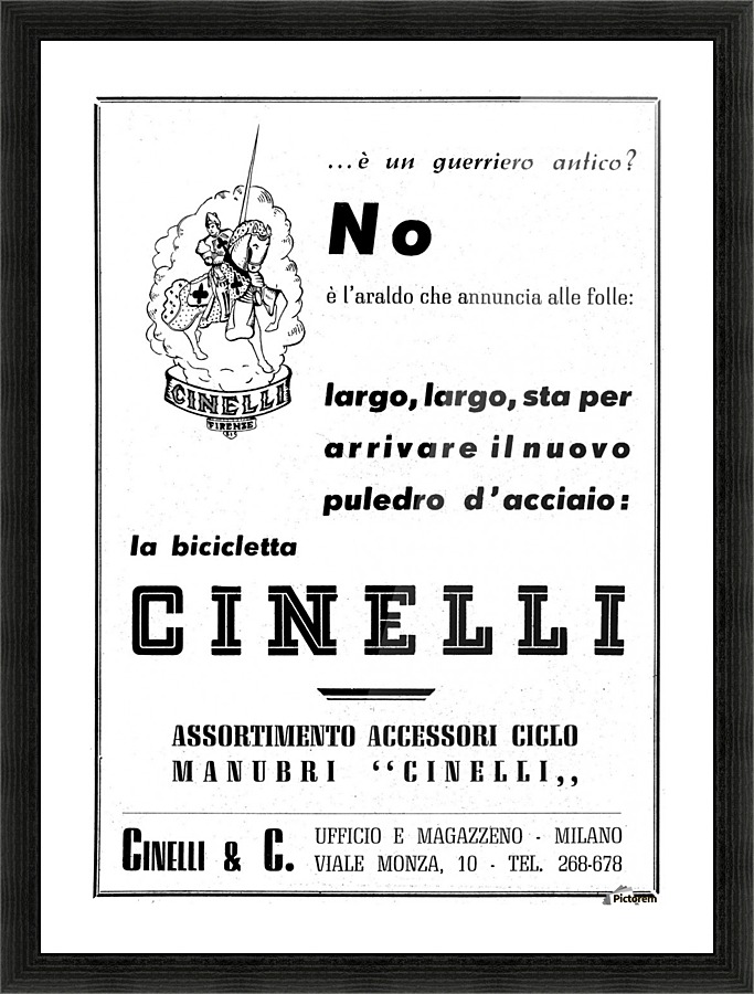 Cinelli No Picture Frame print