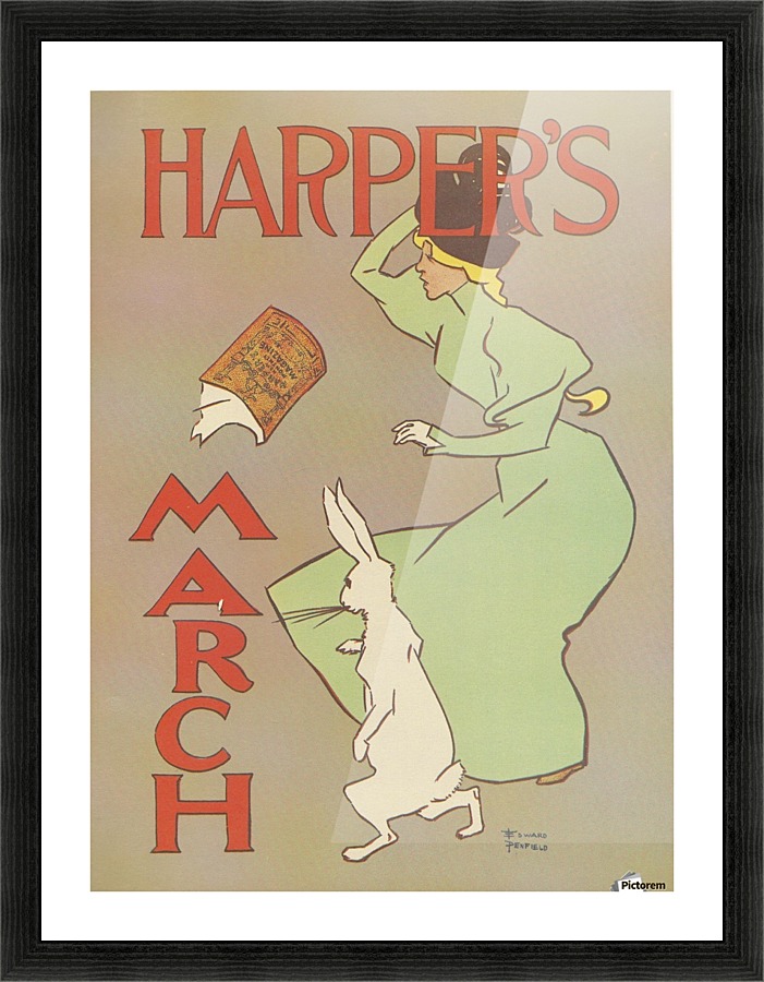 Harper's March Rabbit Picture Frame print