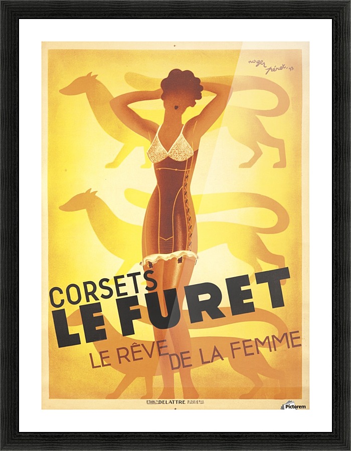 Corsets le Furet Picture Frame print