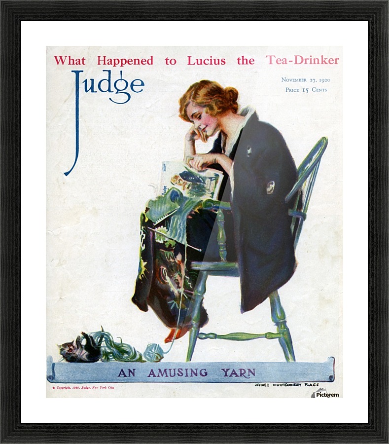 An amusing yarn, 1920 Picture Frame print