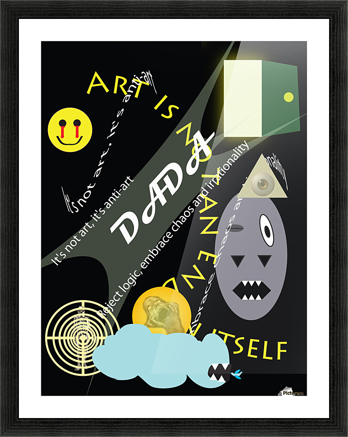 Dada art poster Picture Frame print