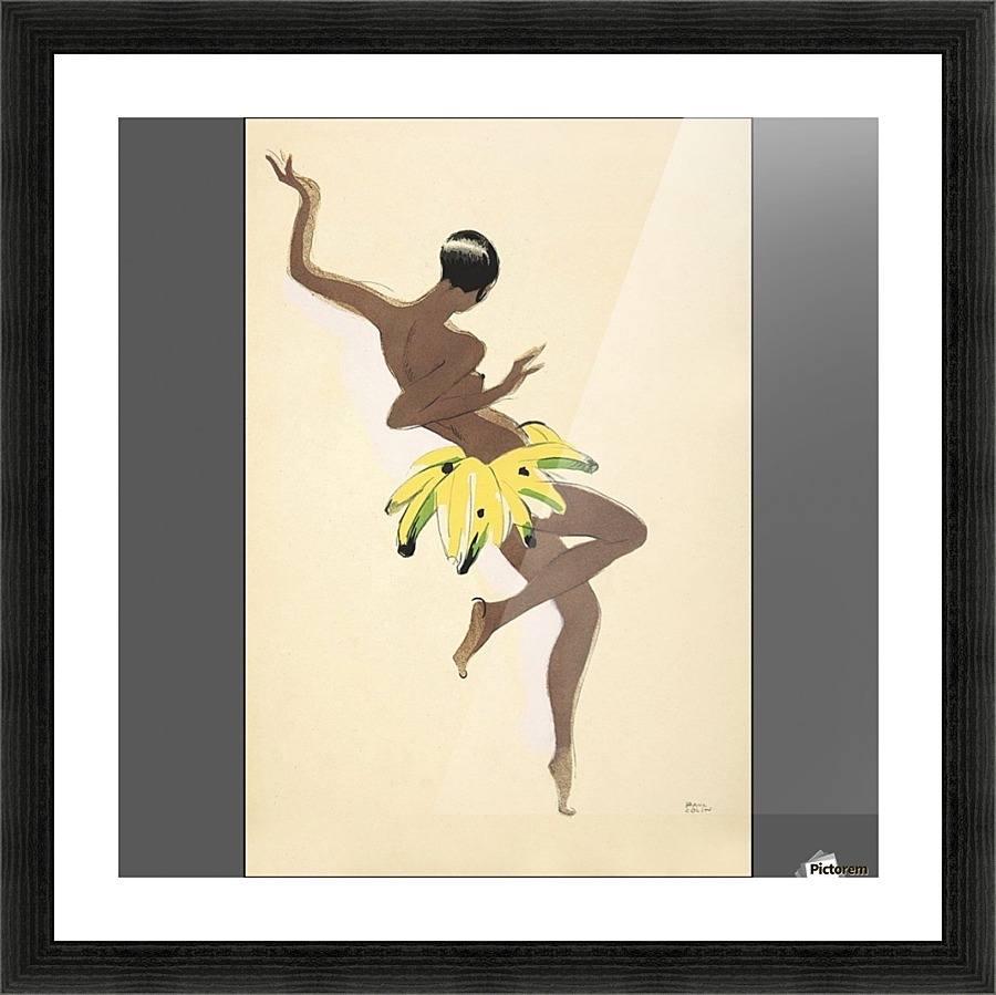 Josephine Baker, Banana Skirt Dance,Vintage Poster Impression et Cadre photo