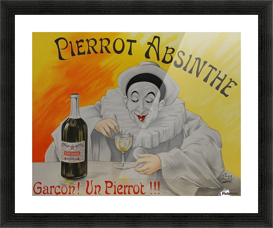 Pierrot Absinthe Picture Frame print