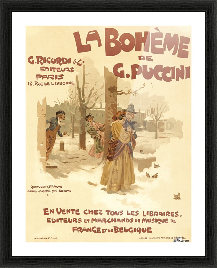 La Boheme Picture Frame print