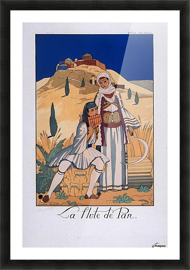 La flute de Pan Picture Frame print