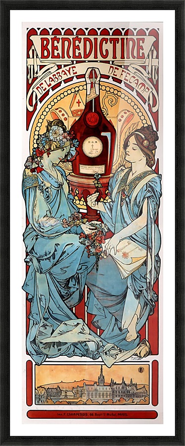 Benedictine by Alphonse Mucha Picture Frame print
