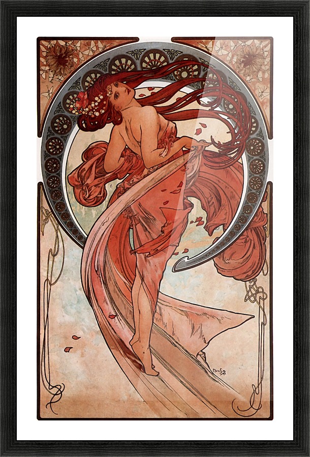 Dance by Alphonse Mucha Picture Frame print