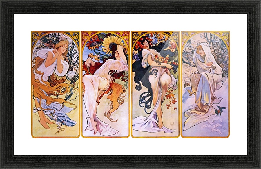 Four seasons by Alphonse Mucha Picture Frame print