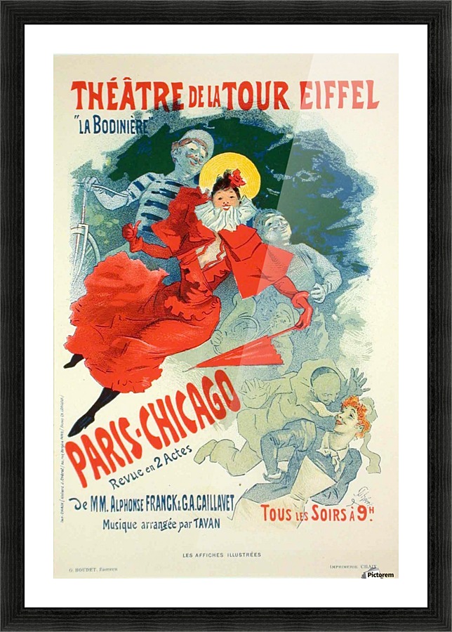 Theatre de la Tour Eiffel - La Bodiniere Picture Frame print