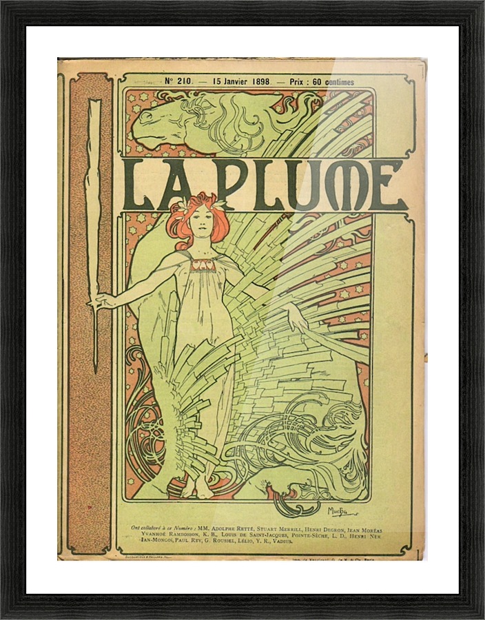 La Plume by Alphonse Mucha Picture Frame print