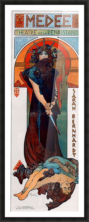 Medea by Alphonse Mucha Picture Frame print