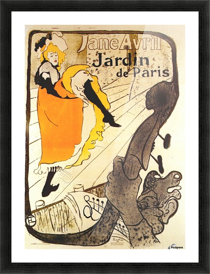 Jardin de Paris poster Jane Avrill 1893 Picture Frame print
