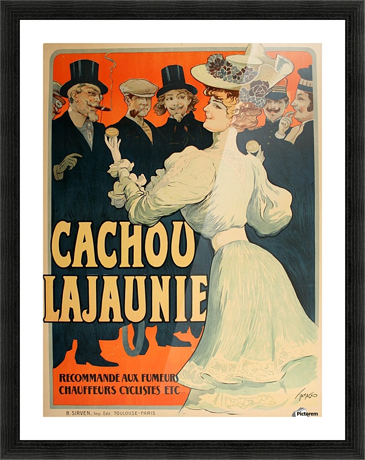 Cachou Lajaunie Tamagno poster Picture Frame print