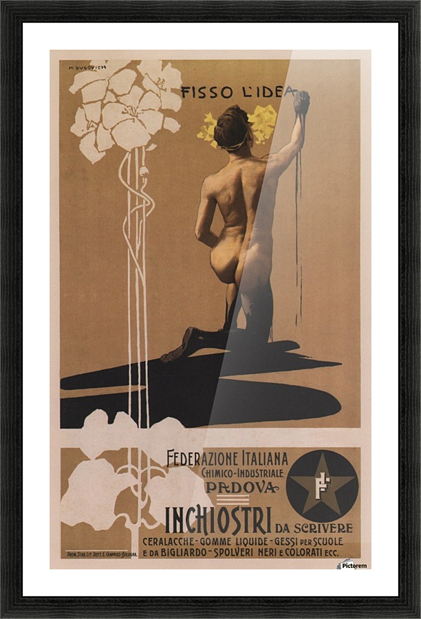 Fisso lidea poster Marcello Dudovich 1899 Picture Frame print