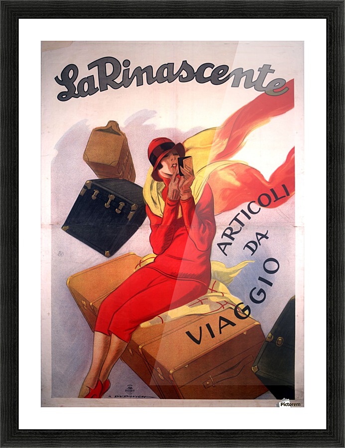 La Rinascente old poster Picture Frame print