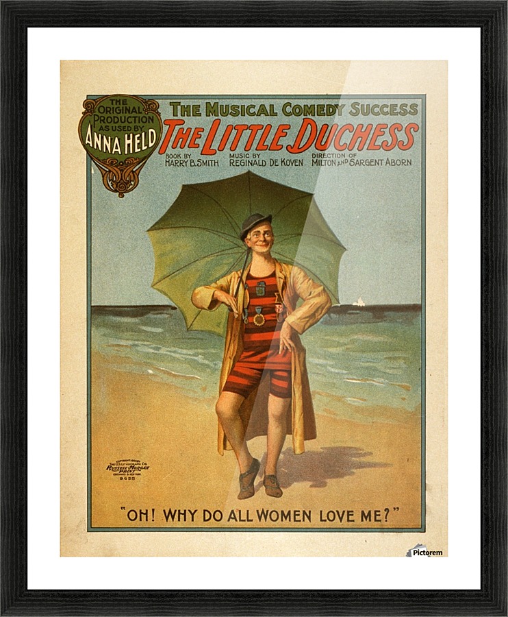 Vintage Poster The Little Duchess mucical comedy poster 1906 Picture Frame print
