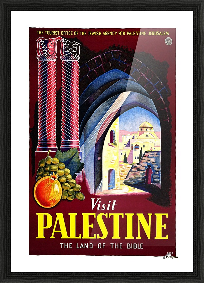 Visit Palestine vintage travel poster Picture Frame print