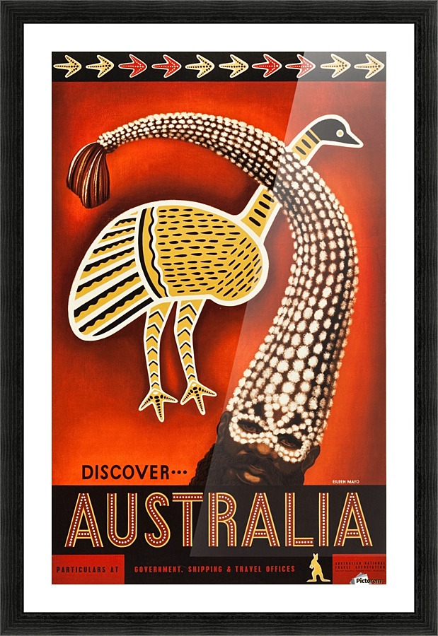 Discover Australia Travel Poster Picture Frame print
