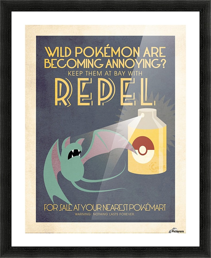 Repel advertising poster Picture Frame print
