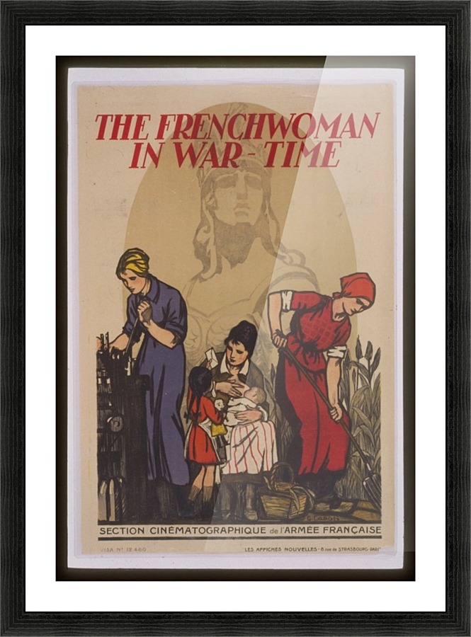 Vintage---French-Woman-in-war-time Picture Frame print