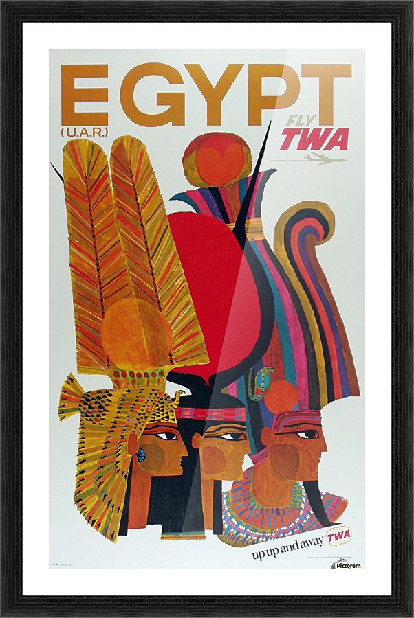 Fly TWA Egypt poster Picture Frame print