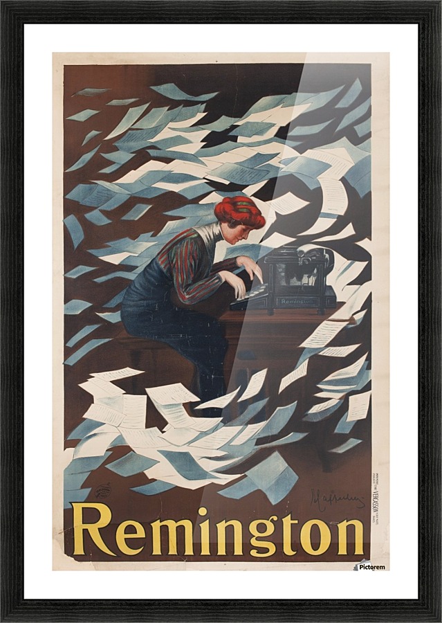 Vintage Poster for Remington Picture Frame print