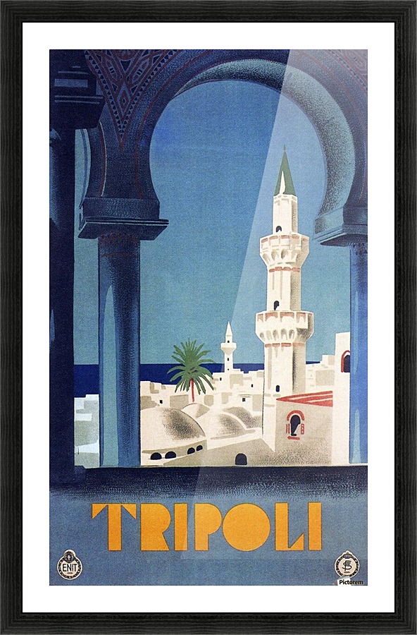 Tripoli travel poster Picture Frame print