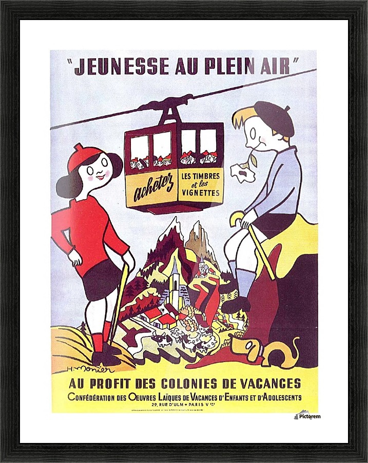 Jeunesse au Plein Air vintage travel poster Picture Frame print