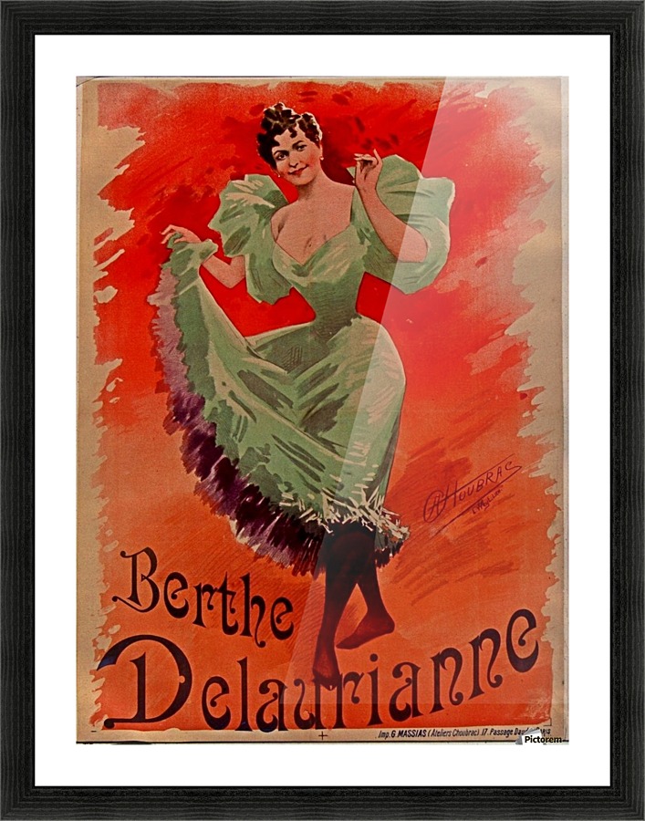Berthe Delauriane Vintage Poster Picture Frame print