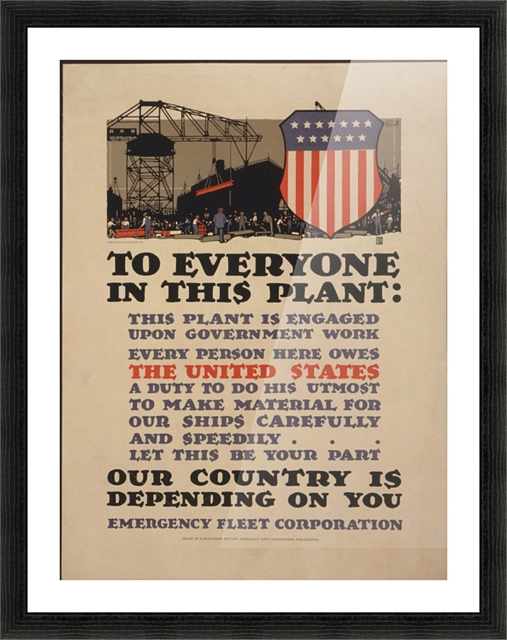 Government work Picture Frame print