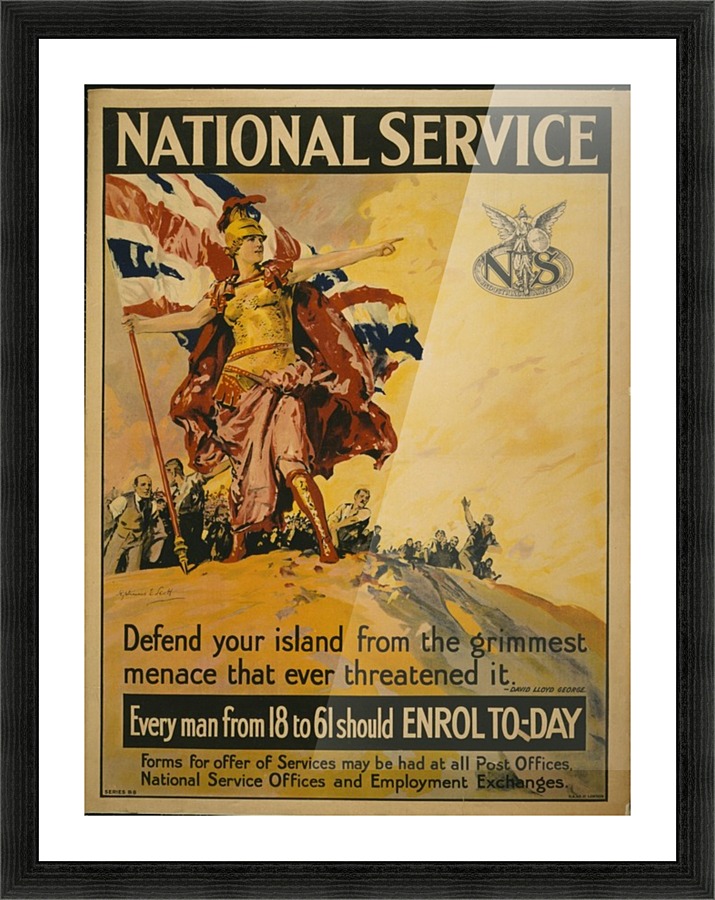 National Service Picture Frame print