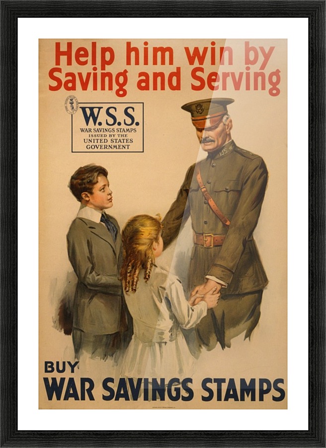 War Stamps Picture Frame print