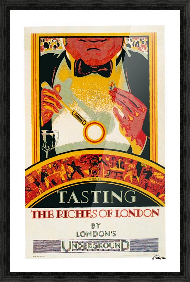 London metro Underground vintage poster Picture Frame print