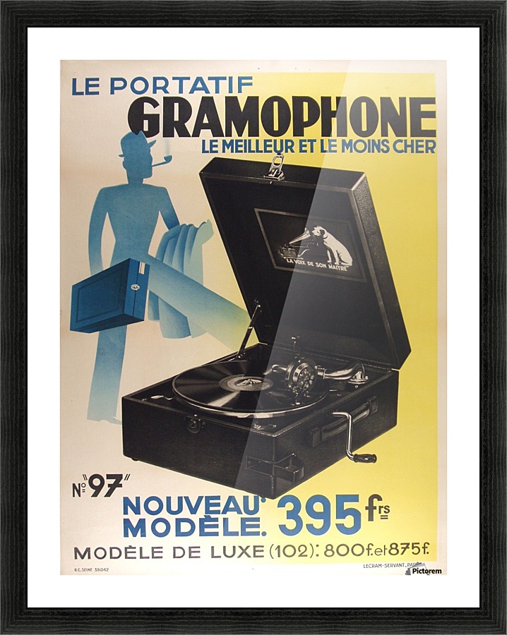 Le Portatif Gramophone Picture Frame print
