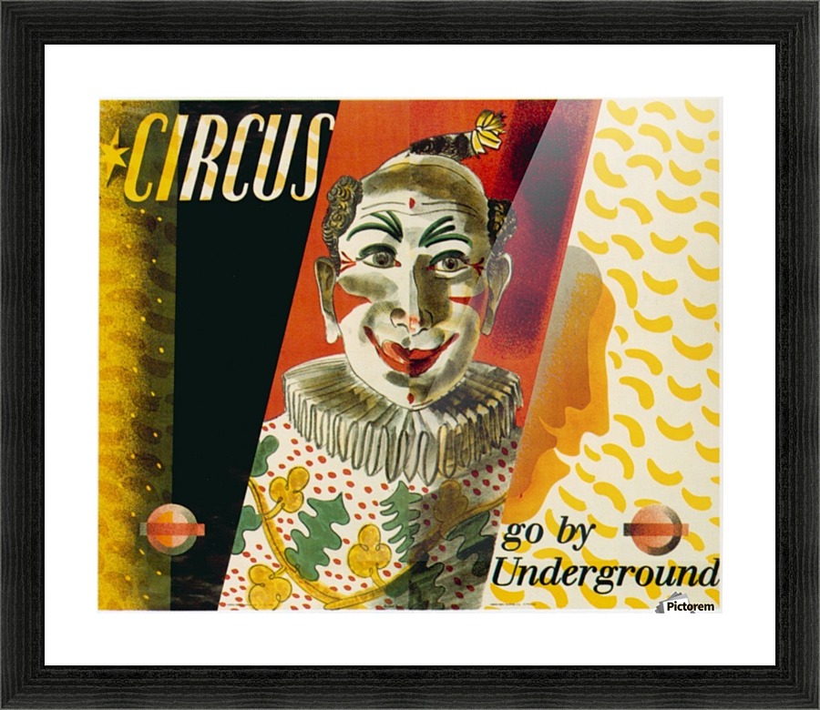 London Underground Circus poster Picture Frame print