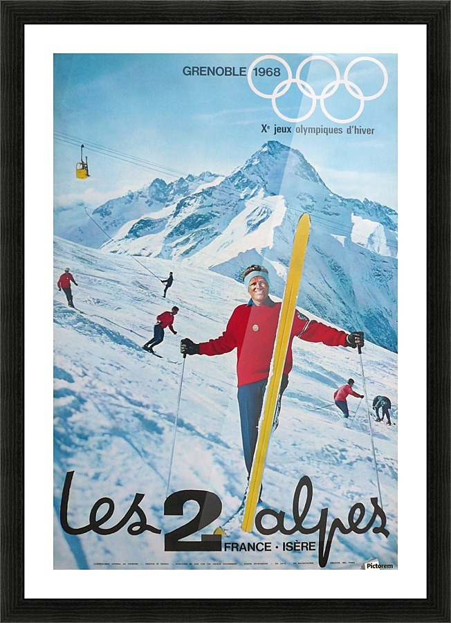 Olimpiade-ski Klasik Vintage Poster Picture Frame print
