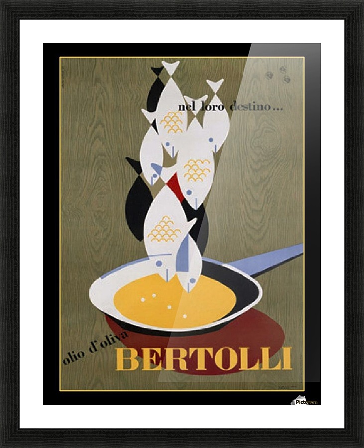 Bertolli cooking fish poster Picture Frame print