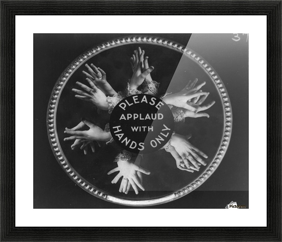Please applaud with hands only Picture Frame print