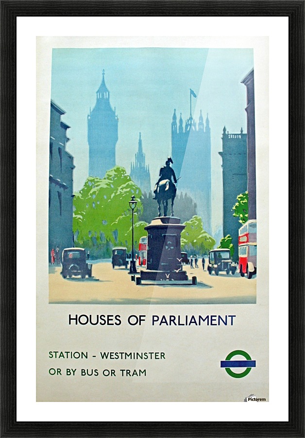 London Underground Houses of Parliament Picture Frame print