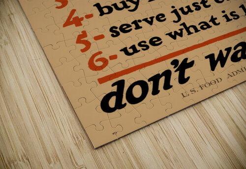 Food Poster VINTAGE POSTER puzzle