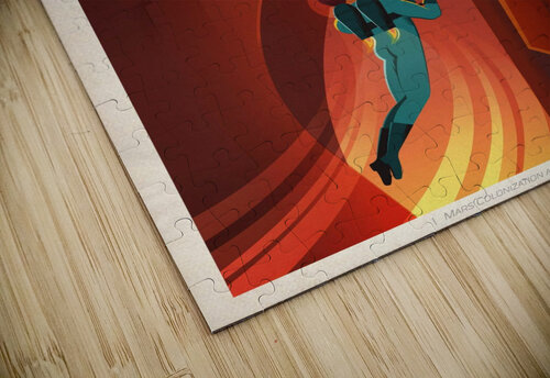 Spacex mars VINTAGE POSTER puzzle