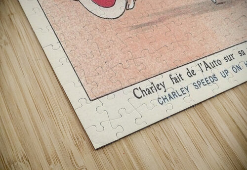 Charley fait de l Auto sur sa rapide VINTAGE POSTER puzzle