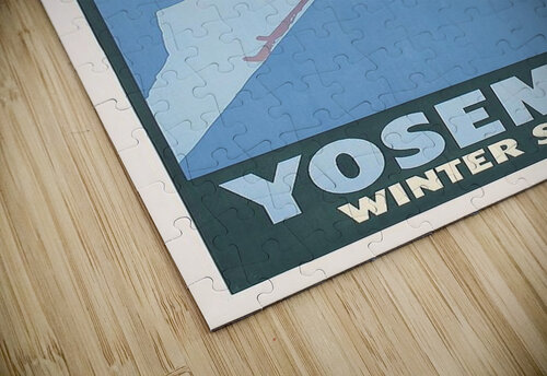 Yosemite winter sports VINTAGE POSTER puzzle