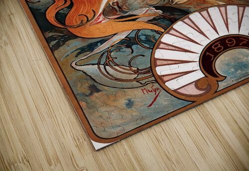 Buscuits Lefevre Utile by Alphonse Mucha VINTAGE POSTER puzzle