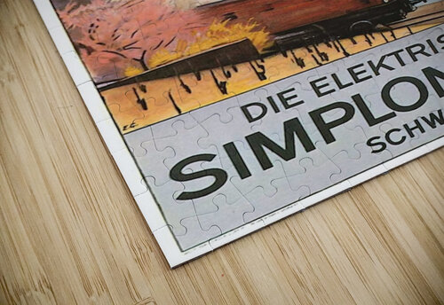 Simplonlinie Montreux by Cardinaux VINTAGE POSTER puzzle