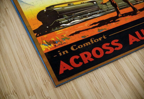 Trans Australian Railway travel poster VINTAGE POSTER puzzle