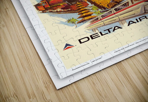 Florida Walt Disney World Delta Air Lines Poster VINTAGE POSTER puzzle